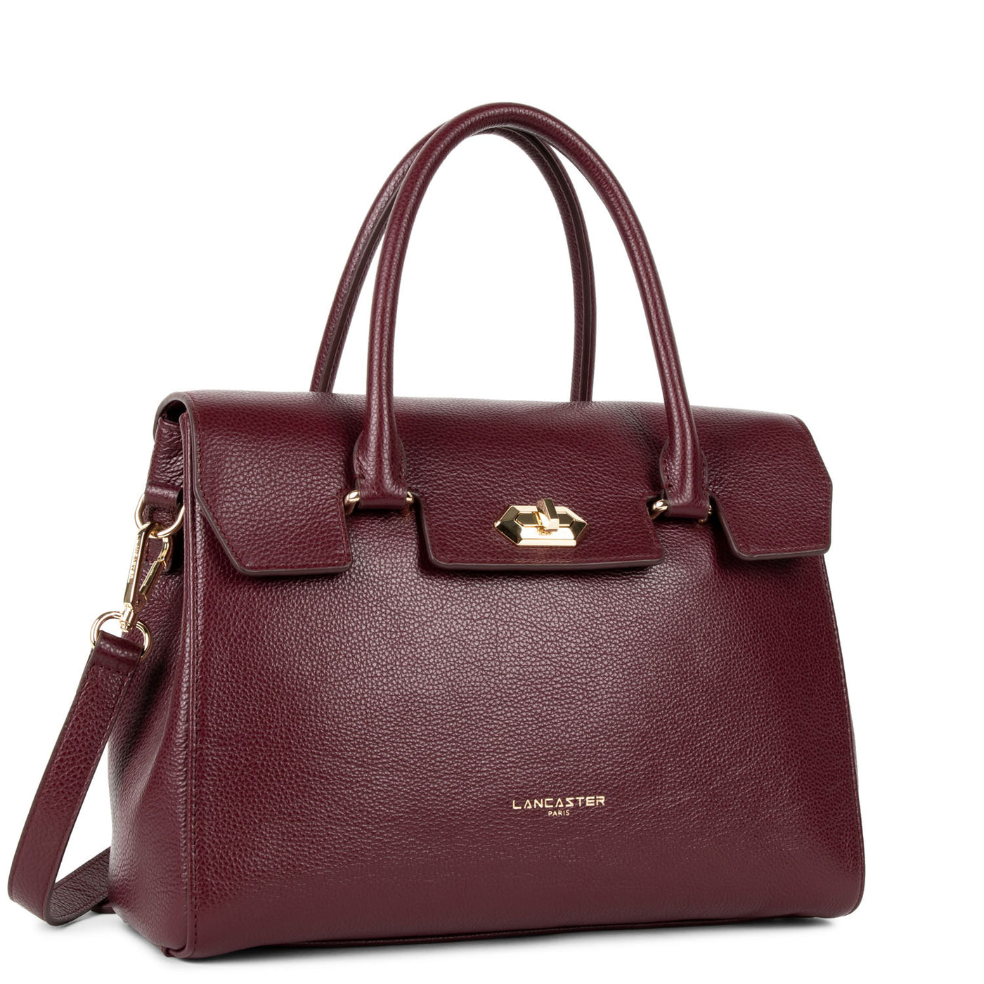 grand sac à main - foulonné milano #couleur_pourpre