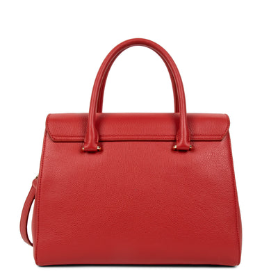 grand sac à main - foulonné milano #couleur_rouge