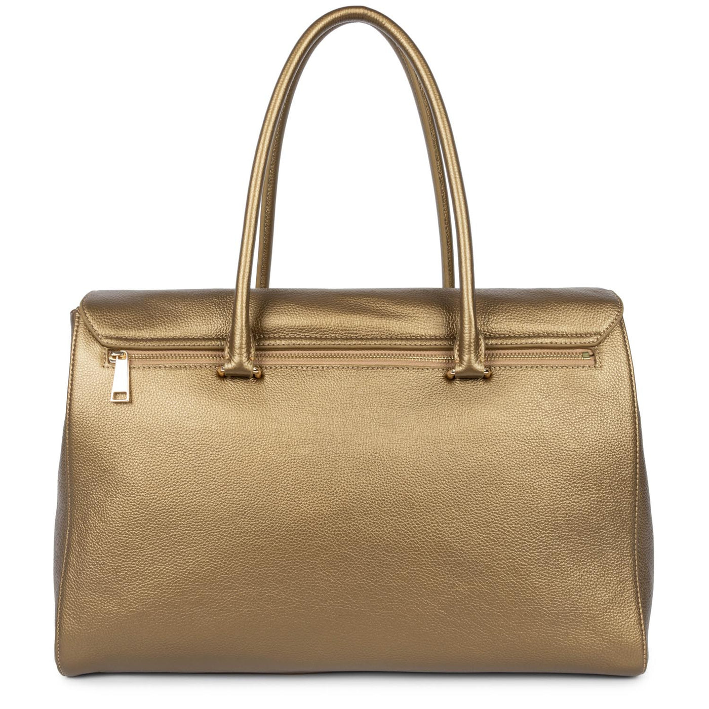 très grand sac cabas épaule - foulonné milano #couleur_gold-antic