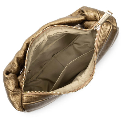 sac à main - foulonné cerceau #couleur_gold-antic