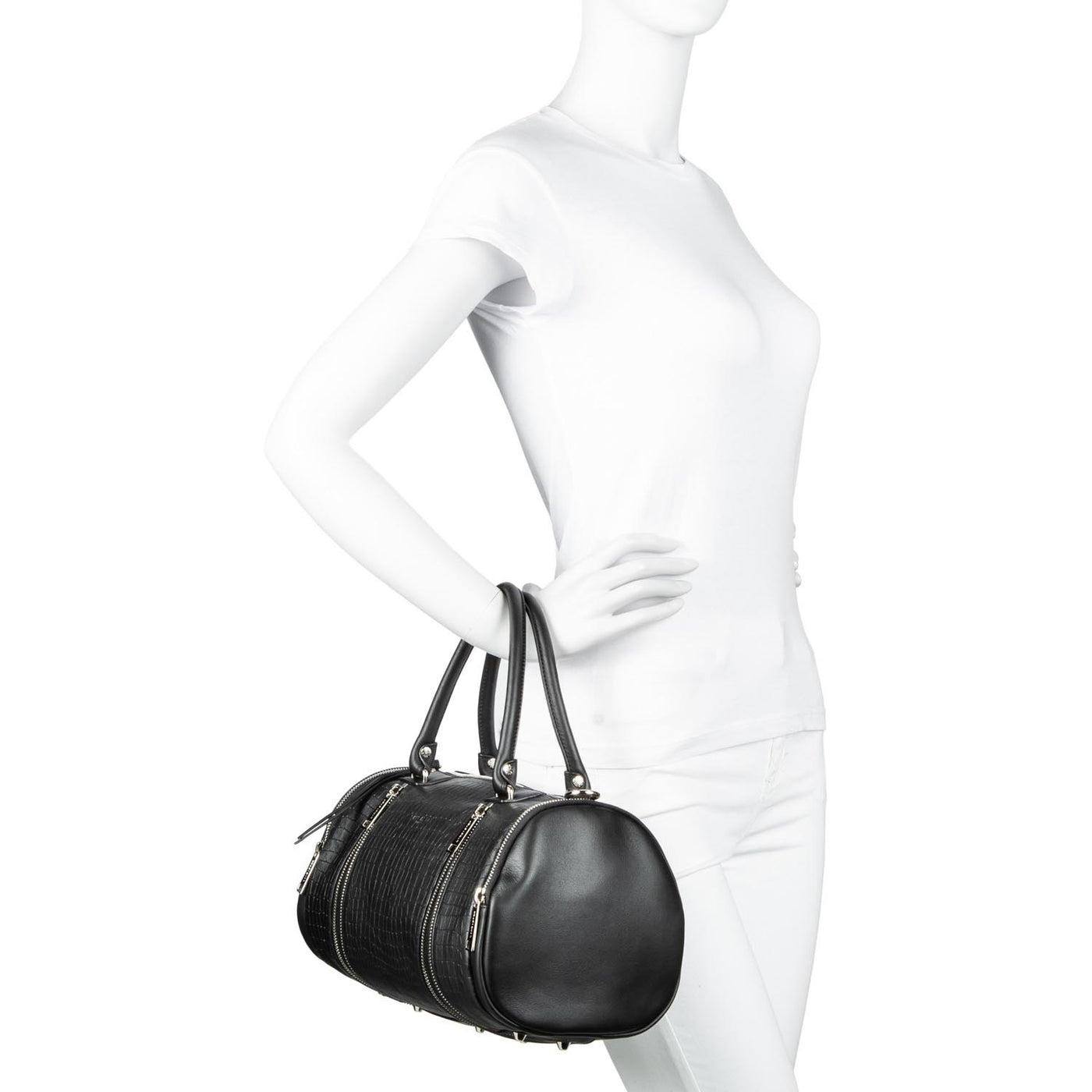 sac polochon - soft vintage #couleur_noir-croco