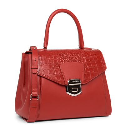 sac cabas main - parisienne sophia #couleur_rouge-croco